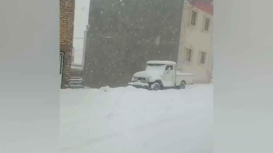 برف کمسابقه در فریدونشهر در اصفهان